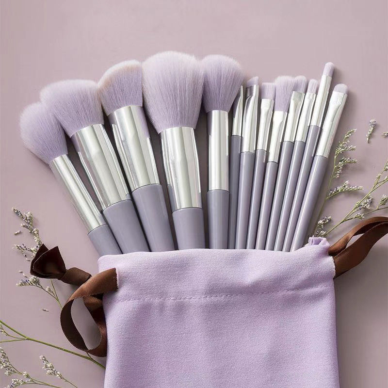 Professional 13-Piece Makeup Brush Set with Velvet Pouch