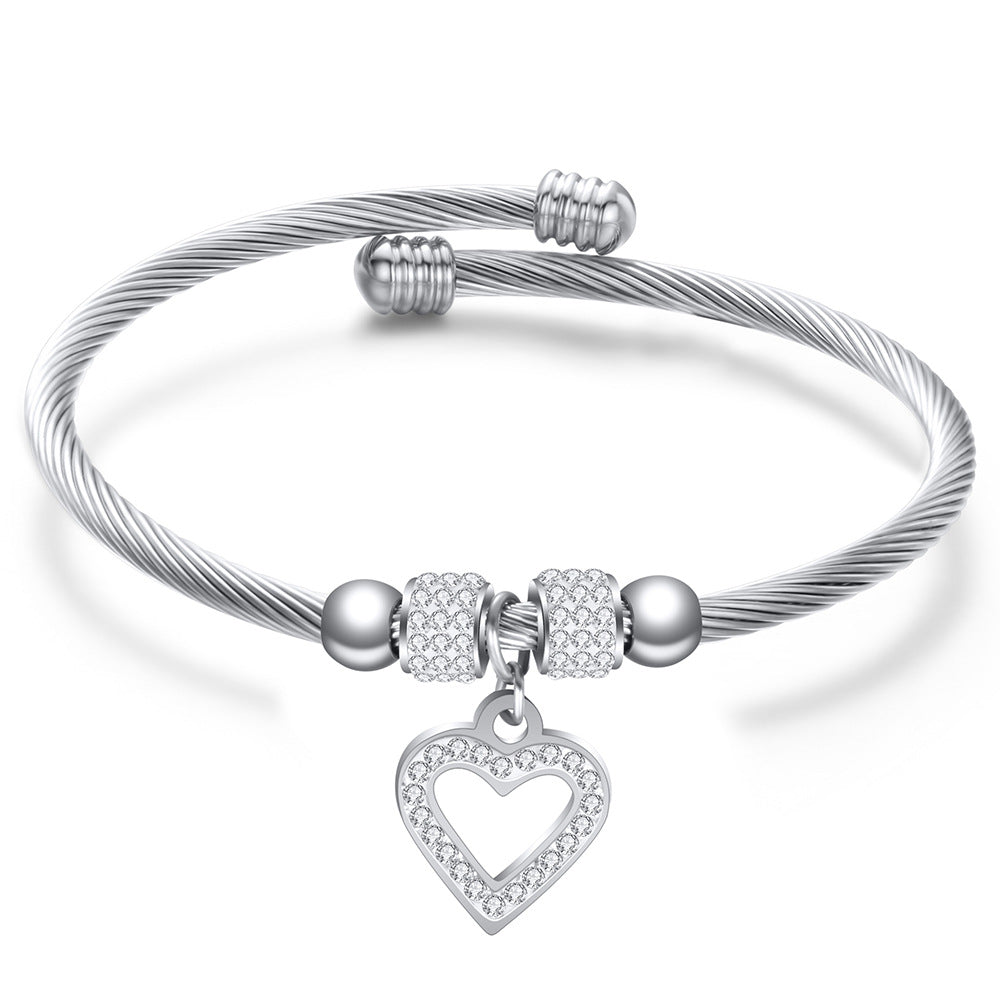 Stainless Steel Diamond Bracelet