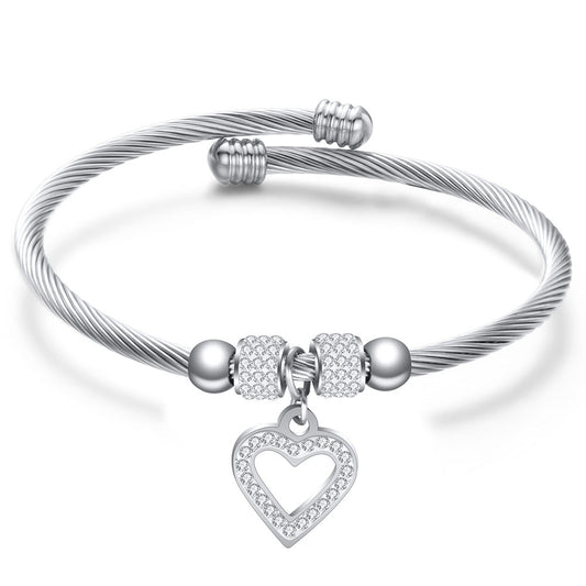 Stainless Steel Diamond Bracelet