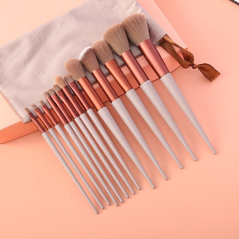 Professional 13-Piece Makeup Brush Set with Velvet Pouch