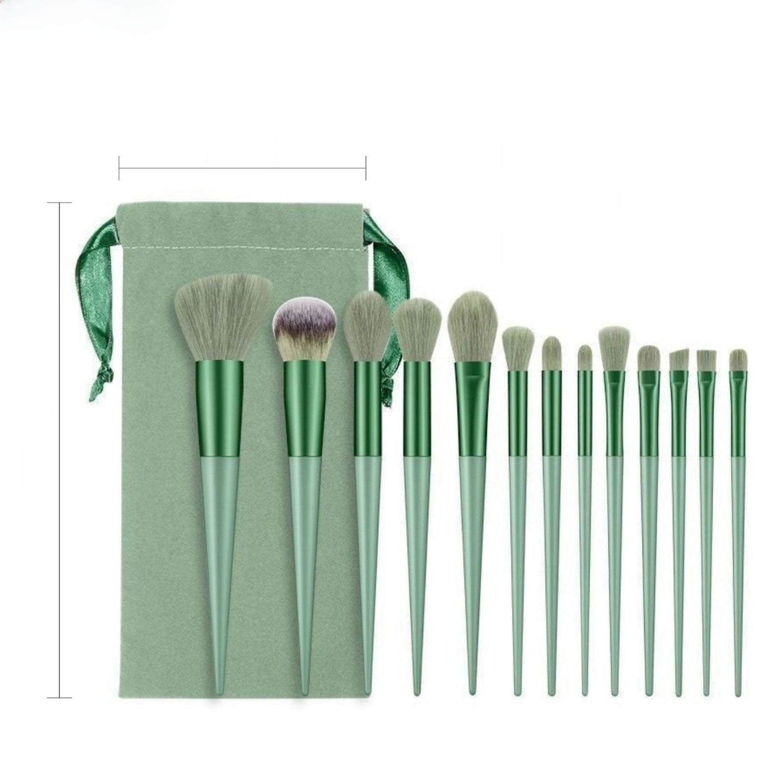 Professional 13-Piece Makeup Brush Set with Velvet Pouch